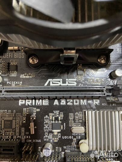 Материнская плата prime a320m-r с процессором