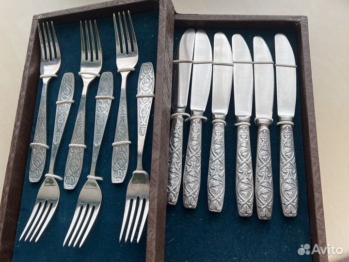 Набор вилки/ ножи, мельхиор, новый