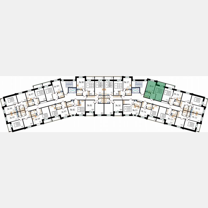 1-к. квартира, 40,6 м², 2/8 эт.