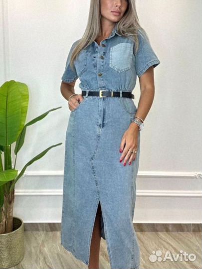 Джинсовое платье