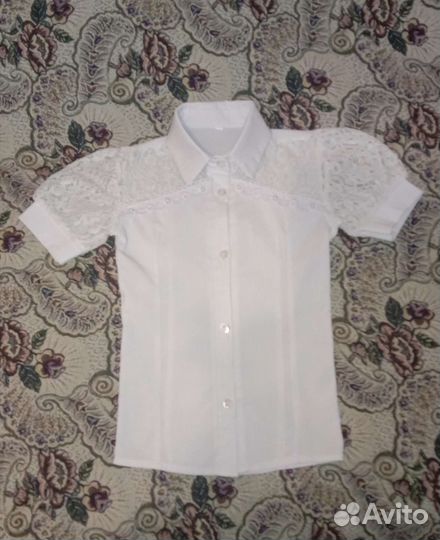 Блузка белая школьная