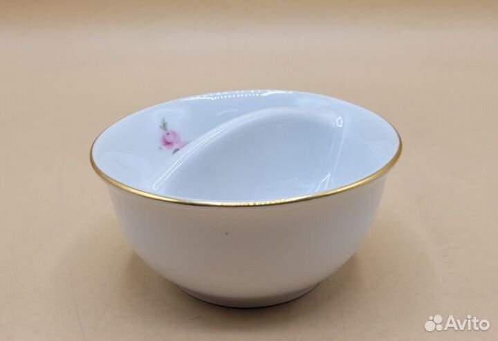 Солонка соусник Мейсенский букет Bohemia Чехия