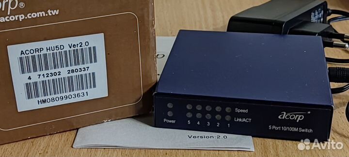 Коммутатор (switch) Acorp HU5D Ver 2.0