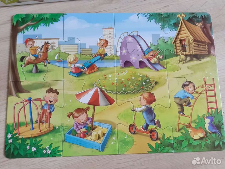 Игра на прогулке напольное пазл-лото