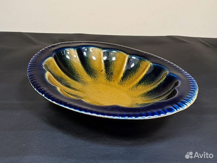 Салатник керамический кобальт фисташковый