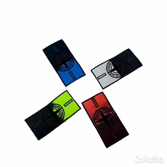 Термо патч Stone Island (син. с черн.)