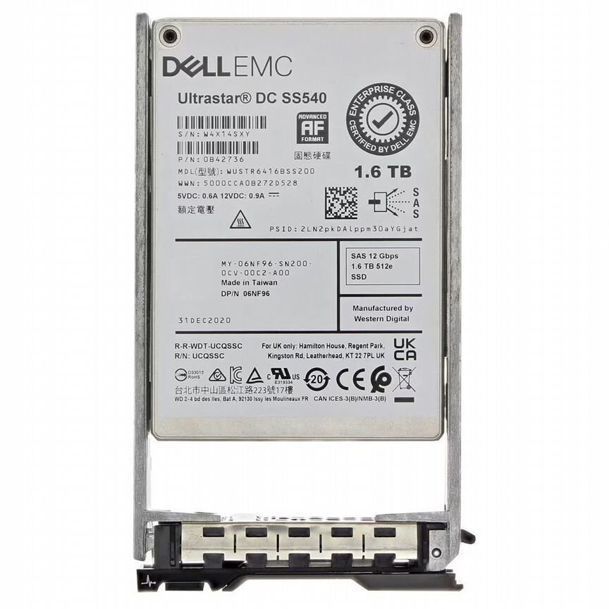 [6NF96] Жесткий Диск Dell 1.6tb Sas 2,5" Ssd 6nf96
