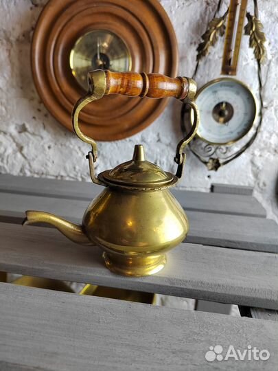 Винтажный Чайник Эгоист Латунь
