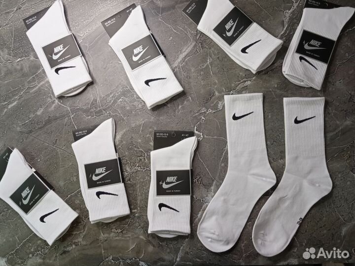 Носки nike высокие 6 пар и следки 4 пары