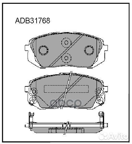 Колодки тормозные дисковые перед ADB31768