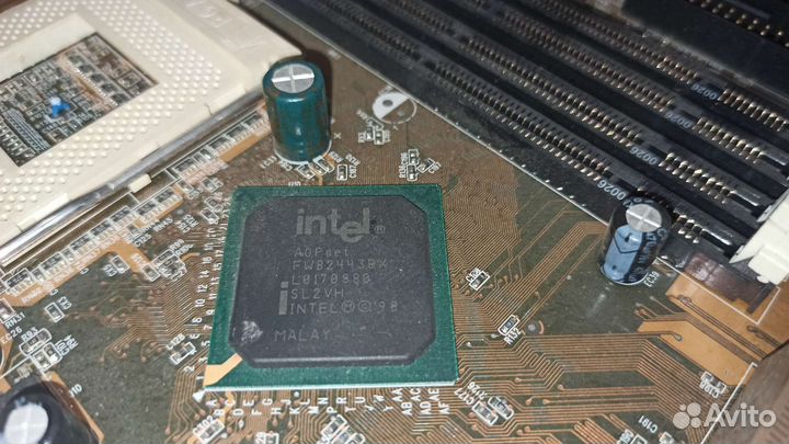 Материнка Chaintech, Intel Celeron 433, dimm RAM