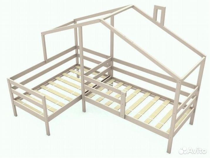 Кровать подростковая домик Дворик двойная 160 80
