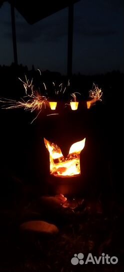 Очаг для огня и печь «Князь Серебряный» (2 в 1)