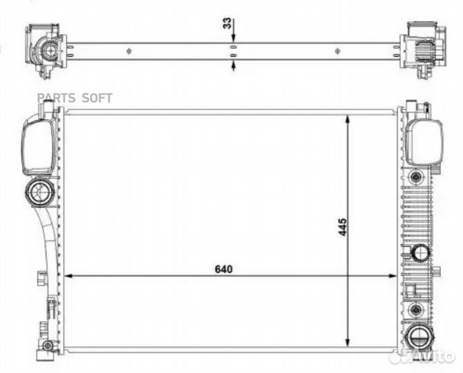 Радиатор MB S-class 06- 3.0D