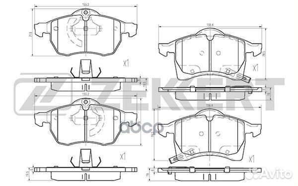 Колодки торм. диск. передн. Opel Astra G 98- A
