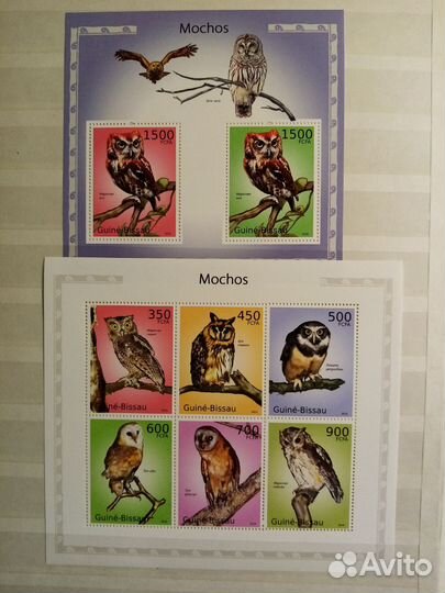 Почтовые марки зарубежных стран. Птицы