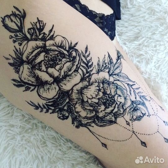 Временные татуировки хной, биотату, мехенди