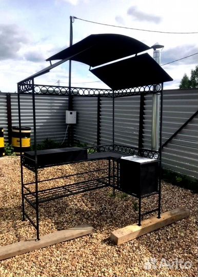 Мангал с печью