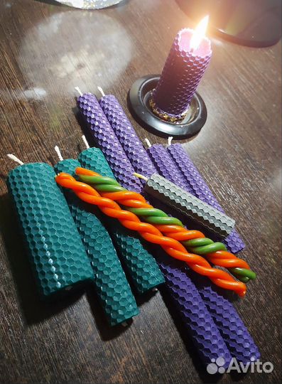 Свечи из вощины и кокосового воска