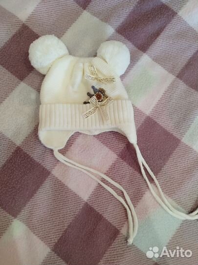 Шапка осень/весна на новорожденного