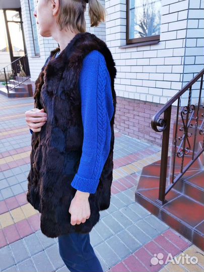 Жилетка меховая женская из кролика