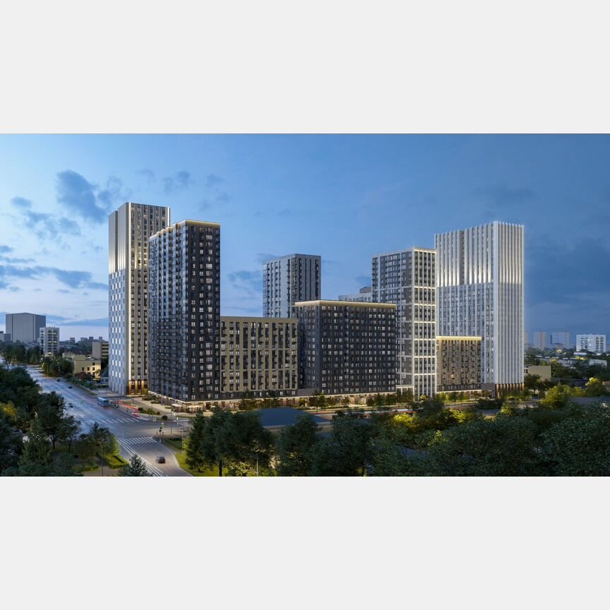 2-к. квартира, 66,6 м², 6/23 эт.