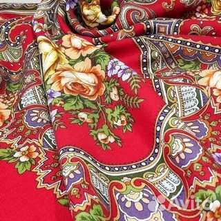 Павлопосадский платок шерсть 146/146