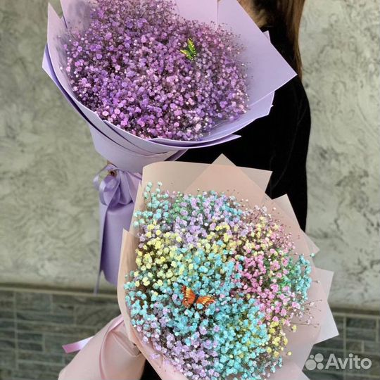 Гипсофила радужная букет Москва