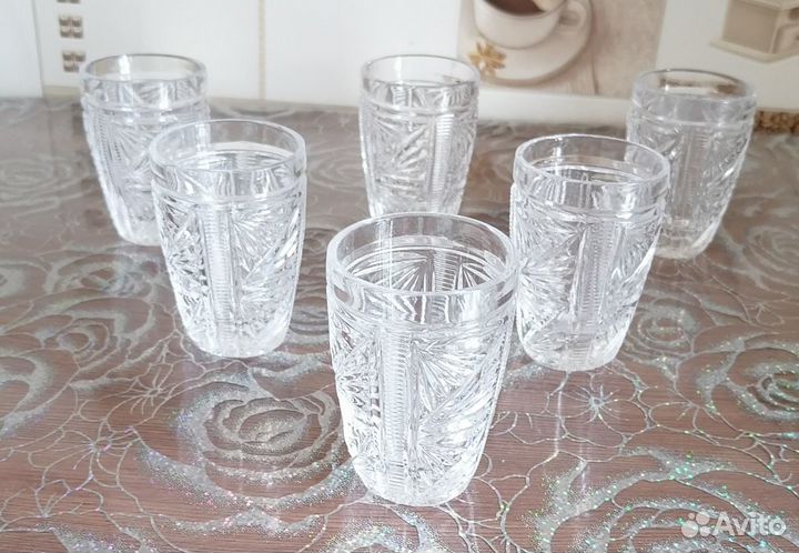 Фужеры, рюмки, стопки из хрусталя, стаканы