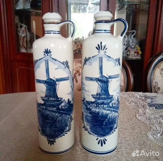 Винтажные бутылки Delft