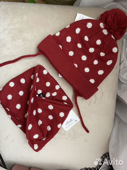Комплект шапка, шарф, варежки zara