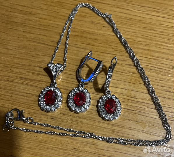 Колье и серьги комплект два варианта