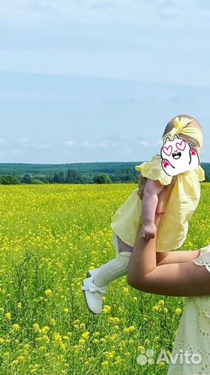 Муслиновое платье для девочки 68 74