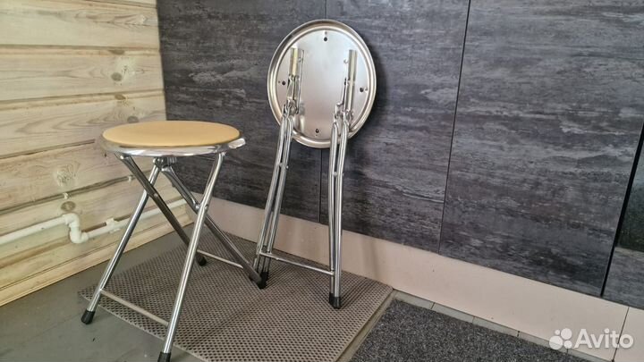 Табуретка складная,хромированная