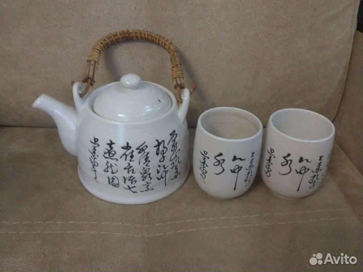 Чайник заварочный с чашками