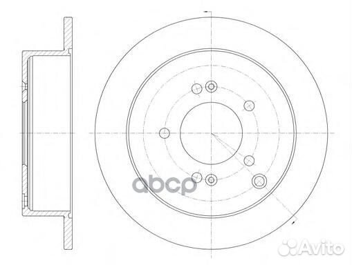 Диск торм. зад.284x10 5 отв. 6756.00 Road house