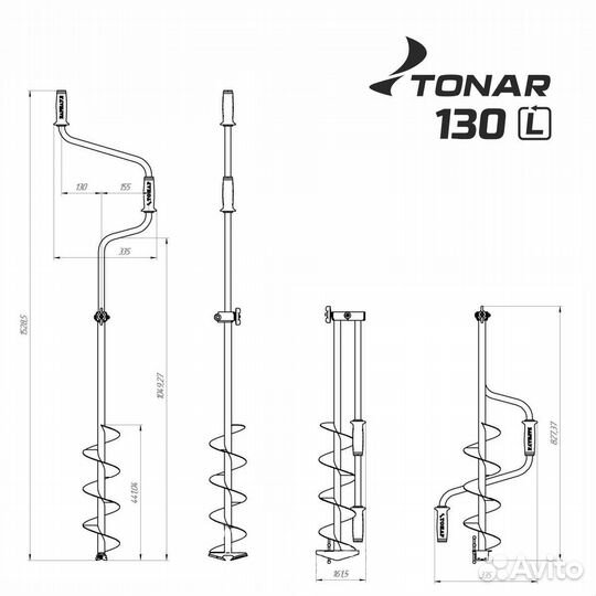 Ледобур Тонар лр-130Д складной