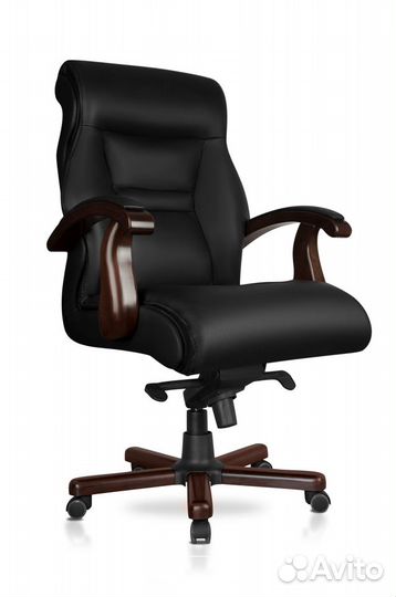Офисное кресло руководителя Прага натуральная кожа