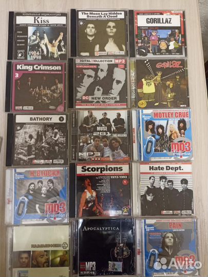 Рок на mp3 дисках :хеви-метал, хард-рок,панк,глэм