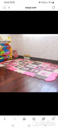 Напольный детский коврик пазл