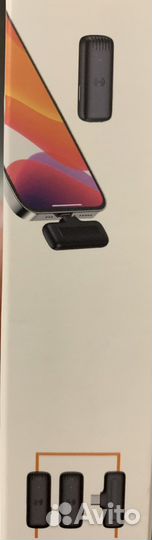 Микрофон беспроводной с зарядным кейсом