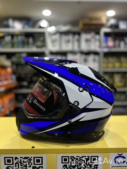 Шлем MT synchrony DUO sport gloss black blue white