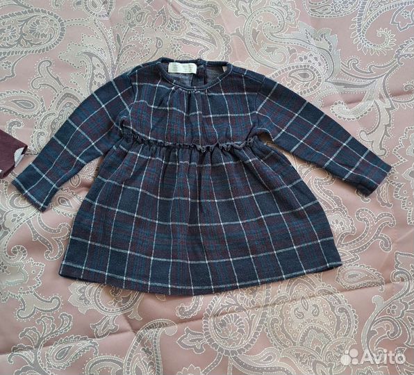 2 тёплых платья на девочку Zara baby 92