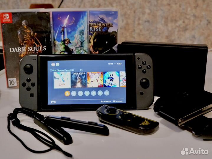 Nintendo switch rev.2 + джойкон hori