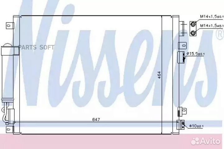 Радиатор кондиционера chrysler 300C (2004) 3.5