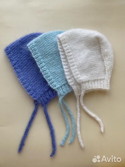 Чепчик вязаный женский