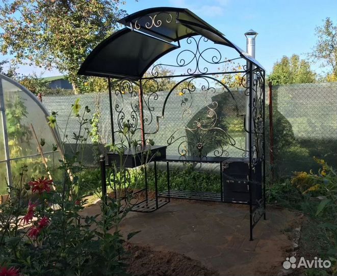 Мангал с крышей