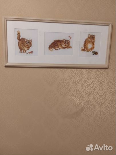 Картина вышитая крестом ручная работа Алиса