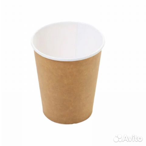 Стакан бумажный для горячих напитков Крафт 350 мл