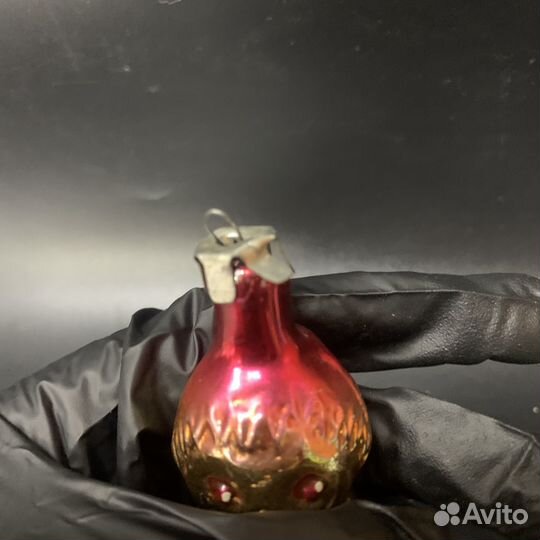 Елочная игрушка чипполино мальчик стекло СССР